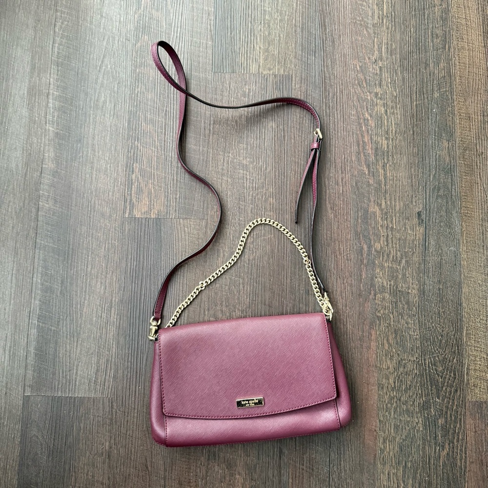 NWOT Elegant Burgundy Plum Shoulder Crossbody Bag handbag Size M